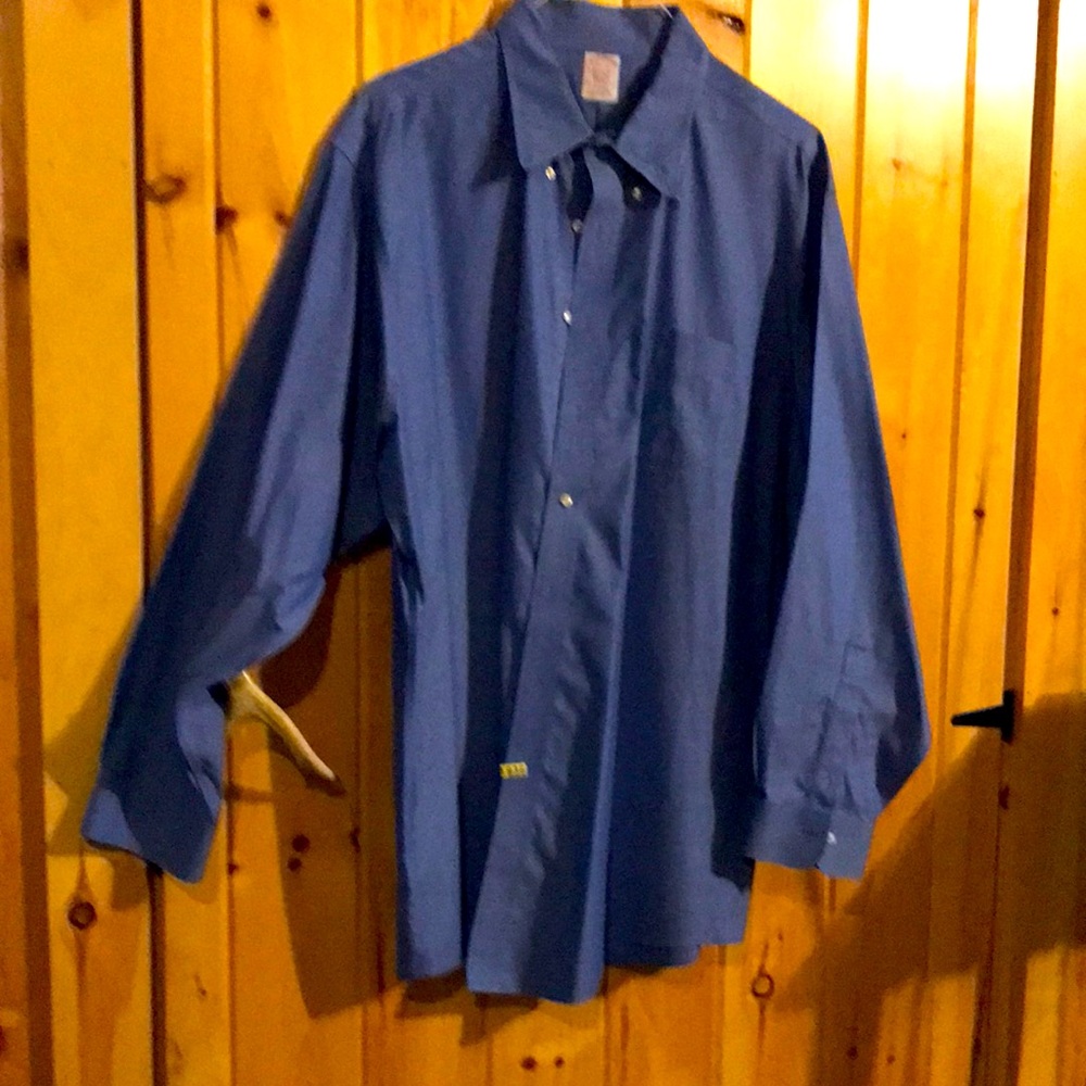 Brooks Brothers Mens Button Down Blue Shirt Big & Tall size 18 1/2-36